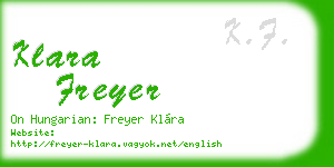 klara freyer business card